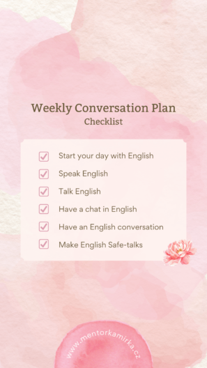 Weekly conversation plan with mentorka MIrka